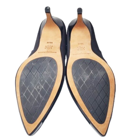 Donald J. Pliner Tali2 Women's Pointed Toe Black Crepe Booties Pumps.* New *9.5N - Picture 7 of 7